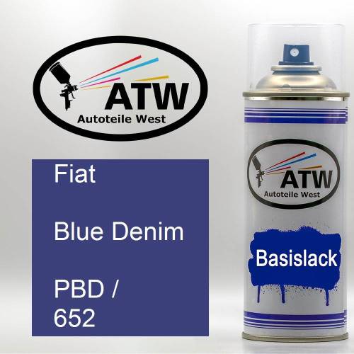 Fiat, Blue Denim, PBD / 652: 400ml Sprühdose, von ATW Autoteile West.